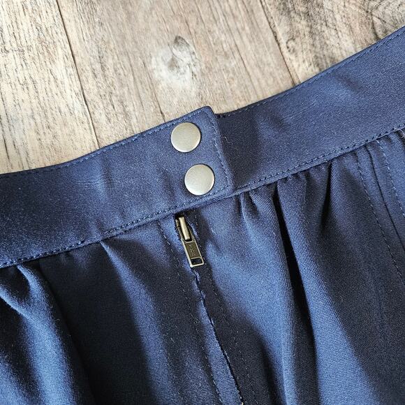 Madewell Ponte Swivel Mini Skirt Size 2 A2726 Navy Blue Preppy Nautical Stretch - Picture 12 of 12